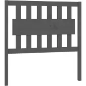 vidaXL Hoofdbord 95,5x4x100 cm massief grenenhout grijs