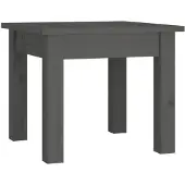 vidaXL Salontafel 35x35x30 cm massief grenenhout grijs