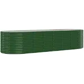 vidaXL Plantenbak 322x100x68 cm gegalvaniseerd staal groen