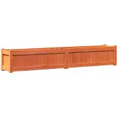 vidaXL Plantenbak 180x31x31 cm massief grenenhout wasbruin