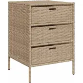 vidaXL Tuinkast 55x59x80 cm poly rattan beige
