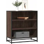 vidaXL Dressoir 68x35x76 cm bewerkt hout en metaal bruin eikenkleur