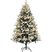HOMCOM Kerstboom Kunststof, Staal 116L x 116B x 180H cm Groen