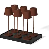 Lumisky Set van 6 tafellampen met voet. H38CM KELLY