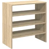 vidaXL Schoenenrekken 2 st stapelbaar 60x30x30,5 cm sonoma eikenkleur