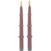 Clayre & Eef Kandelaar 2xAAA Roze Kunststof