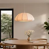 LumenXL Hanglamp Lotta met stoffen kap - gebroken wit