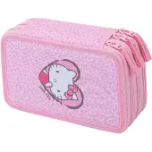 Baagl 3-vaks etui, schoolmap – Hello Kitty Sweet Leopard