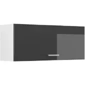 Vicco Hangkast R-Line, Antraciet Hoogglans/Wit, 100 cm Plat