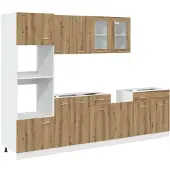 vidaXL 7-delige Keukenkastenset Lyon bewerkt hout artisanaal eikenkleurig