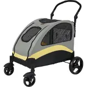 Famanu kinderwagen met 360° draaiende voorwielen - Grijs