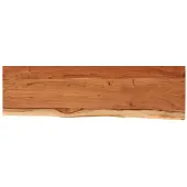 vidaXL Wandschap rechthoekig natuurlijke rand 110x30x3,8 cm acaciahout
