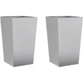 vidaXL Plantenbakken 2 st 45x45x75 cm gegalvaniseerd staal