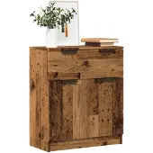 vidaXL Dressoir 60x30x70 cm bewerkt hout oud houtkleurig