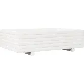 vidaXL Plantenbak 90x60x26,5 cm massief grenenhout wit