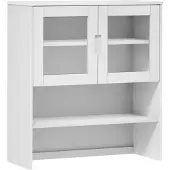 vidaXL Opzetkast MOLDE 90x35x100 cm massief grenenhout wit