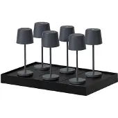 Lumisky Set van 6 tafellampen met voet. H22CM KELLY MINI