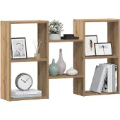 vidaXL Wandschap 96x18x60 cm bewerkt hout artisanaal eikenkleurig