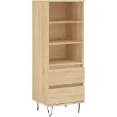 vidaXL Hoge kast 40x36x110 cm bewerkt hout sonoma eiken