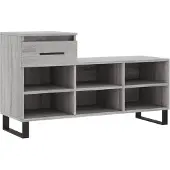 vidaXL Schoenenkast 102x36x60 cm bewerkt hout sonoma grijs