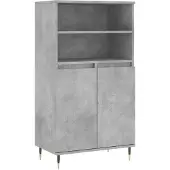 vidaXL Hoge kast 60x36x110 cm bewerkt hout betongrijs