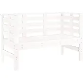 vidaXL Tuinbankje 111,5x53x71 cm massief grenenhout wit