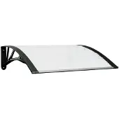 vidaXL Deurluifel 80x75 cm polycarbonaat zwart en transparant