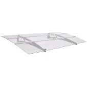 vidaXL Deurluifel 150x90 cm PET zilverkleurig en transparant