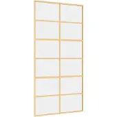 vidaXL Schuifdeur 102,5x205 cm helder ESG-glas en aluminium goudkleur