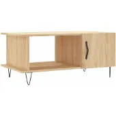 vidaXL Salontafel 90x50x40 cm bewerkt hout sonoma eikenkleurig