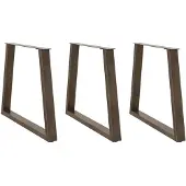 vidaXL Eettafelpoten 3 st V-vormig 80x(72-73,3) cm staal naturel