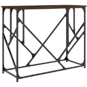 vidaXL Wandtafel 100x40x80 cm bewerkt hout bruin eikenkleur