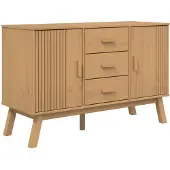 vidaXL Dressoir OLDEN 114x43x73,5 cm massief grenenhout bruin