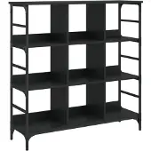 vidaXL Dressoir 102x32x103,5 cm bewerkt hout zwart