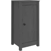 vidaXL Dressoirs 2 st 39x35x80 cm massief grenenhout grijs