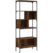 vidaXL Boekenkast 5-laags 76x33x188,5 cm bewerkt hout gerookt eiken