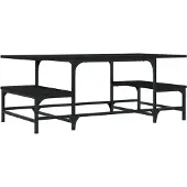 vidaXL Salontafel 100x50,5x40 cm bewerkt hout zwart