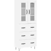 vidaXL Hoge kast 69,5x34x180 cm bewerkt hout wit