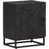 DKD Home Decor Nachtkastje, zwart, 40x30x50 cm, massief mangohout en ijzer