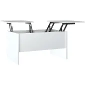 vidaXL Salontafel 80x50x42,5 cm bewerkt hout hoogglans wit