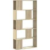 vidaXL Boekenkast 5-laags 80,5x23,5x162,5 cm bewerkt hout sonoma eiken