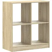 vidaXL Boekenkast 68,5x32x75 cm bewerkt hout sonoma eikenkleurig