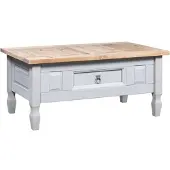 vidaXL Salontafel 100x55x44 cm Mexicaans grenenhout Corona-stijl grijs