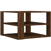 vidaXL Salontafel 58x58x40 cm bewerkt hout bruin eikenkleurig