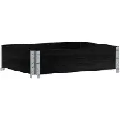 vidaXL Plantenbak 80x60 cm massief grenenhout zwart