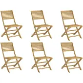 vidaXL Klapstoelen 6 stuks 48,5x61,5x87 cm Massief acaciahout