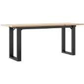 vidaXL Salontafel O-frame 110x40x45 cm massief grenenhout en staal