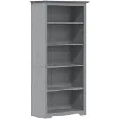 vidaXL Boekenkast 5-laags BODO 82x40x173 cm massief grenenhout grijs