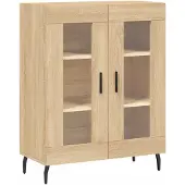 vidaXL Dressoir 69,5x34x90 cm bewerkt hout sonoma eikenkleurig