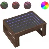 vidaXL Salontafel met Infinity LED 70x53x30 cm bruin eikenkleurig